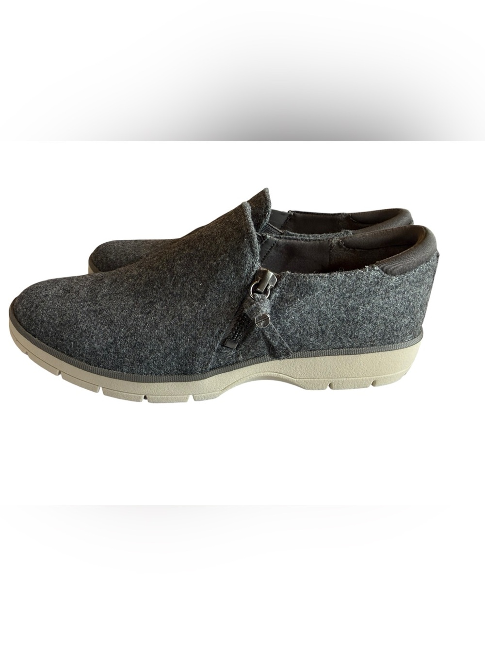 Dr Scholl’s Nice Day Now Women’s 6.5 M Charcoal Wool Slip On Shoes NIB